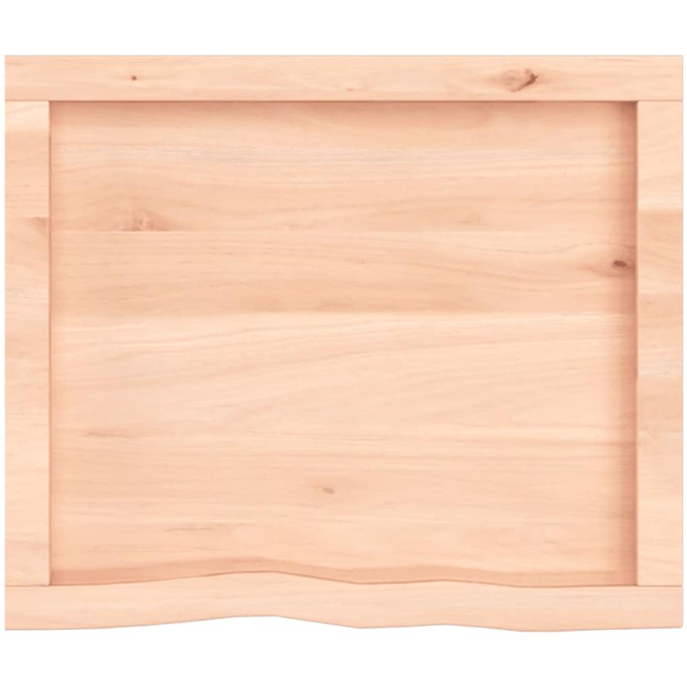 Ripiano a Parete 60x50x (2-4) cm Massello Rovere Non Trattato - Foto 6