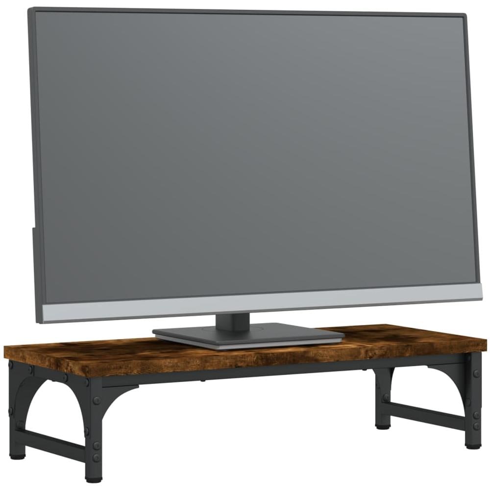 Supporto Per Monitor Rovere Fumo 55x23x14 Cm Legno Multistrato - Foto 2