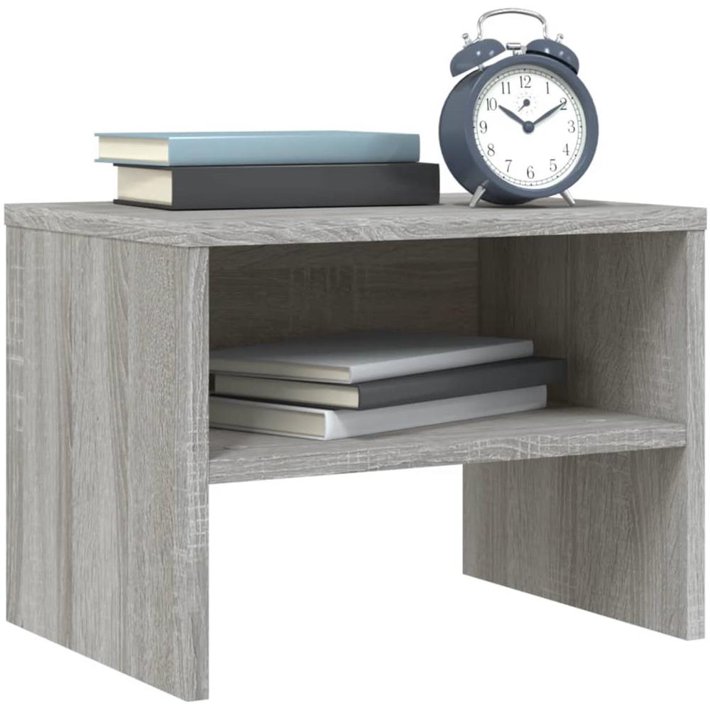 Comodini Grigio Sonoma 2 Pz 40x30x30 Cm In Legno Multistrato - Foto 3