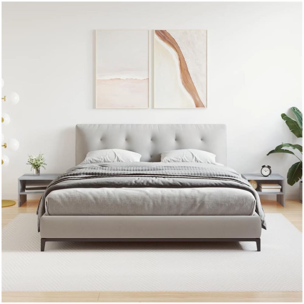 Comodini Grigio Sonoma 2 Pz 40x30x30 Cm In Legno Multistrato - Foto 1