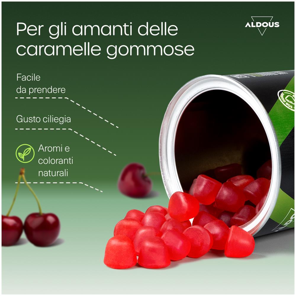 Probiotici con vitamine per bambini in gummies Aldous | 120 caramelle gommose naturali al gusto di ciliegia - Foto 5