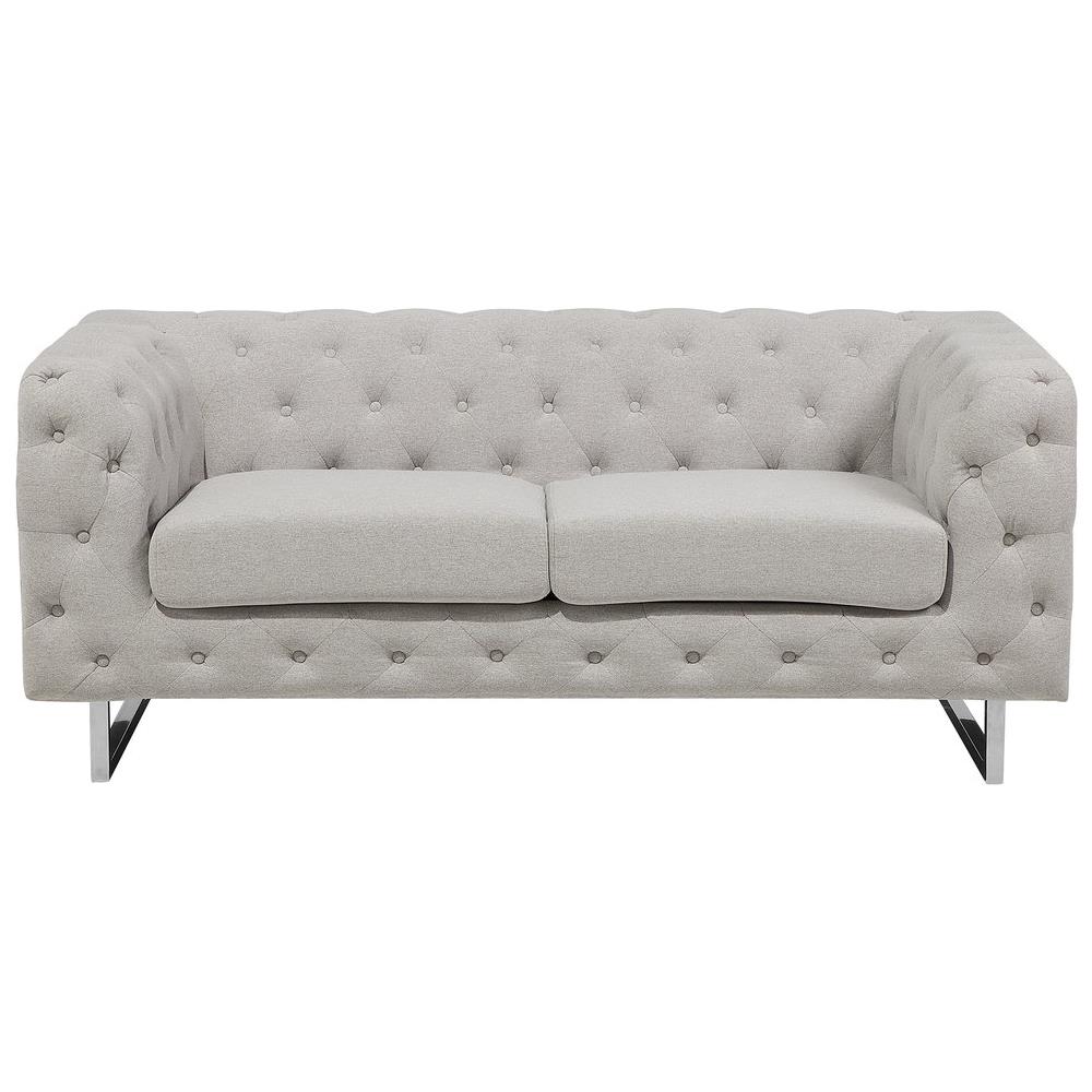 Divano A 2 Posti In Tessuto Beige Vissland - Foto 1