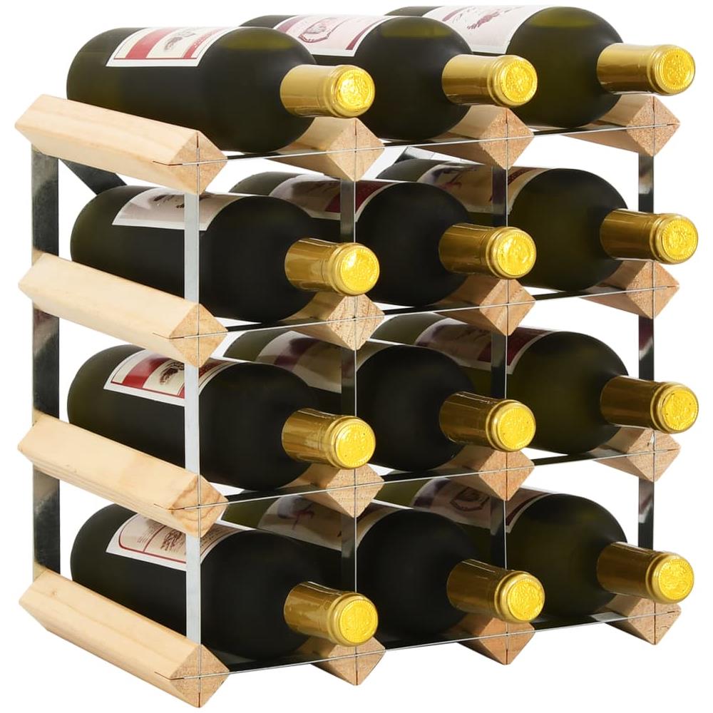 Portavini Da 12 Bottiglie In Legno Massello Di Pino - Foto 1