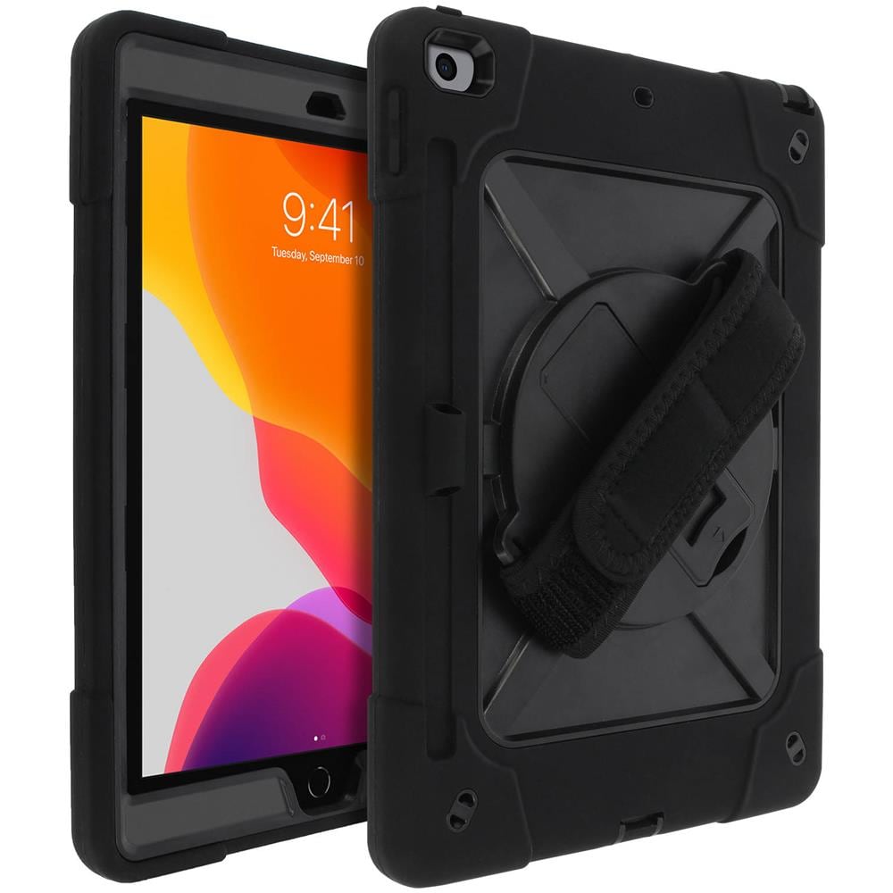 Cover Ipad 9 2021 Ipad 8 2020 Ipad 7 2019 Con Manico Cavalletto Tracolla Nero - Foto 1