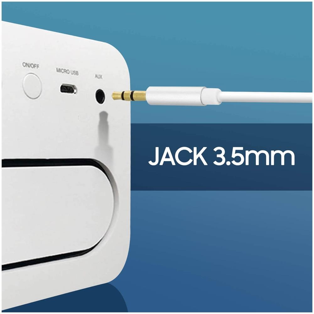 Adattatore Audio Cavo Usb-c Jack 3,5 Mm Connettore Uscita Reversibile 1m Bianco - Foto 5