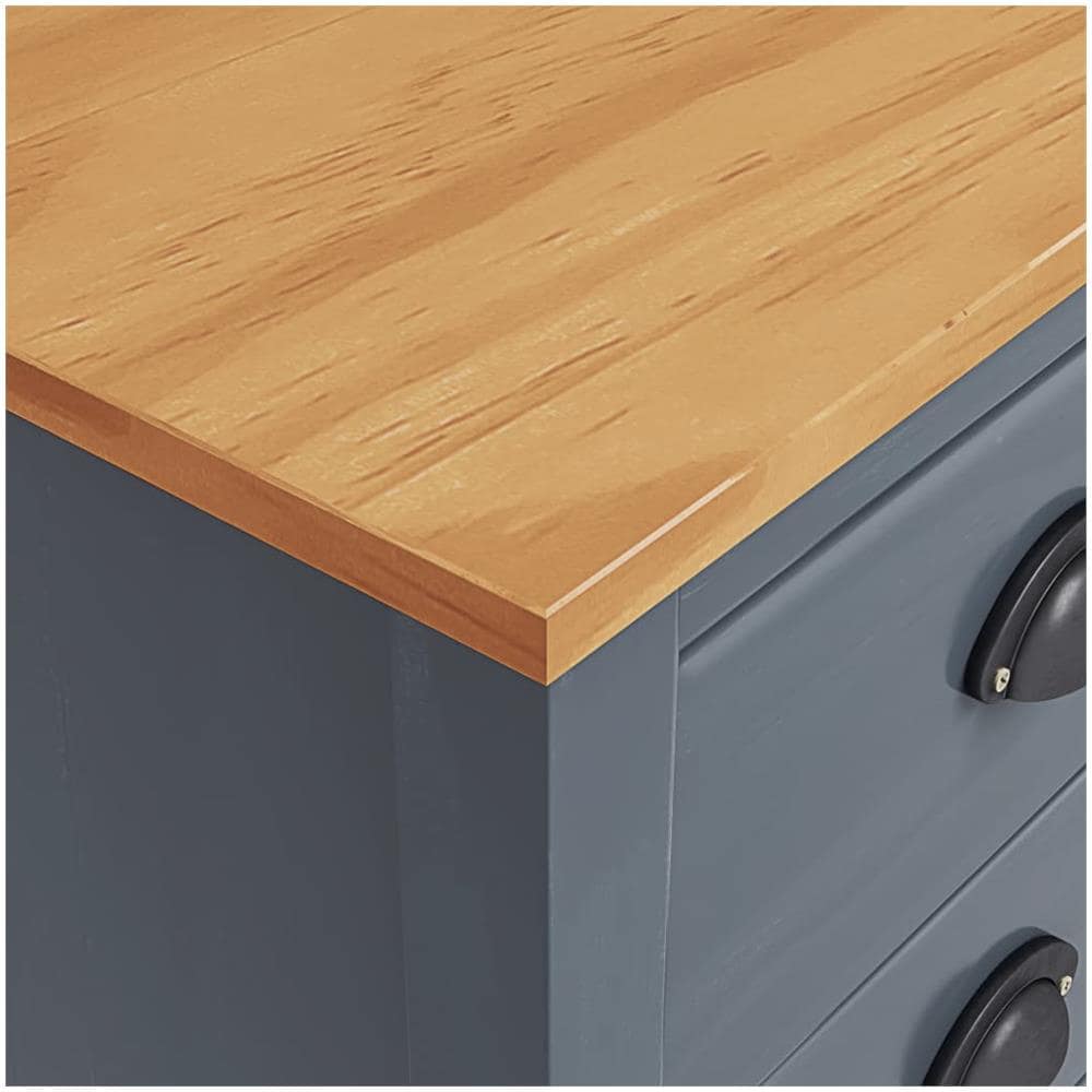 Comodini Hill Grigi 2 pz 46x35x49,5 cm in Legno di Pino - Foto 2