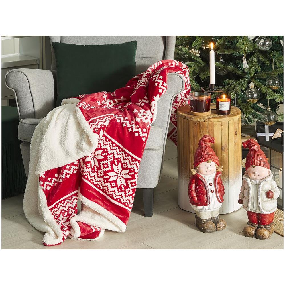 Coperta Natalizia Rossa E Bianca 150x200 Cm Vantaa - Foto 2