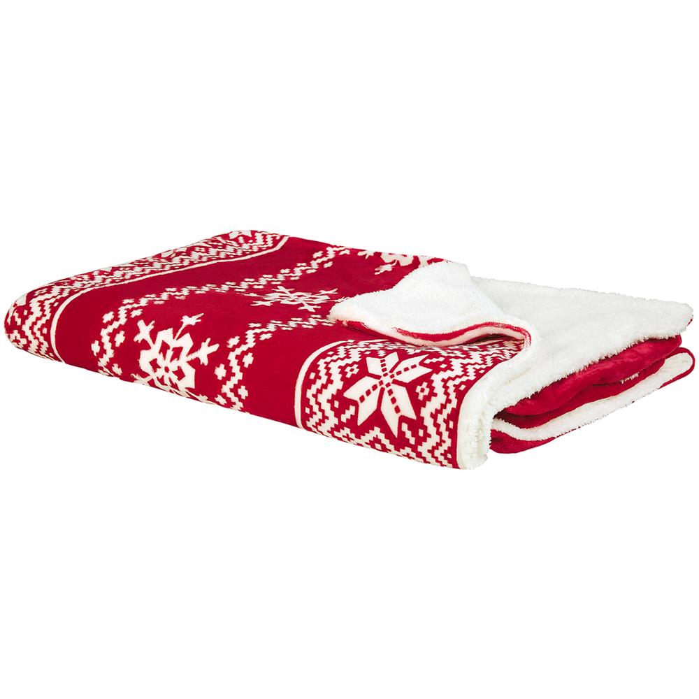 Coperta Natalizia Rossa E Bianca 150x200 Cm Vantaa - Foto 1