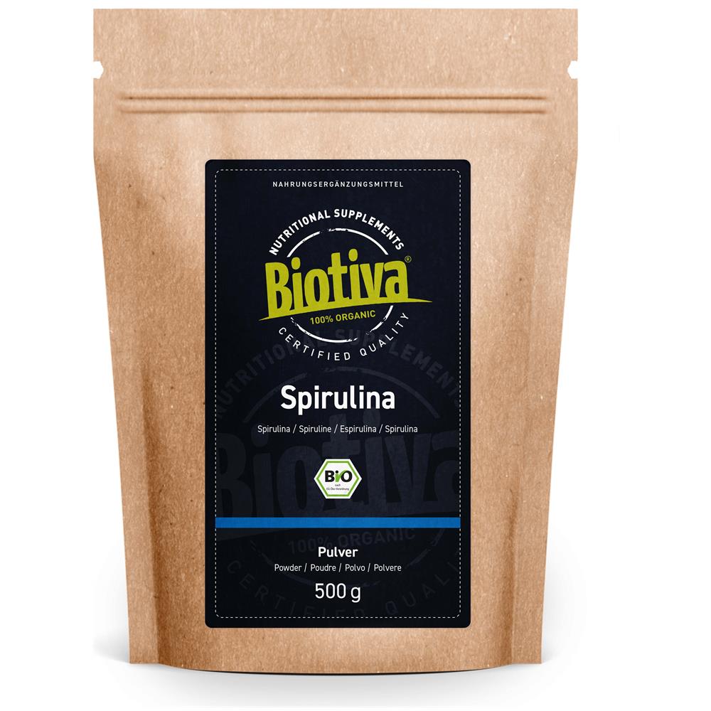 Spirulina In Polvere Bio - 500g - Alghe Blu - Polvere Di Alghe - Confezionato E Controllato In Germania (de-eco-005) - Foto 1