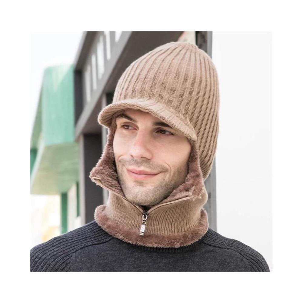 SLOWMOOSE - Cappuccio Con Cerniera, Cappello E Sciarpa Lavorati A Maglia In  Peluche Da Donna, Cappuccio Per Orecchio Con Protezione Calda Invernale Da  Uomo [ nero / Taglia Unica] - ePRICE