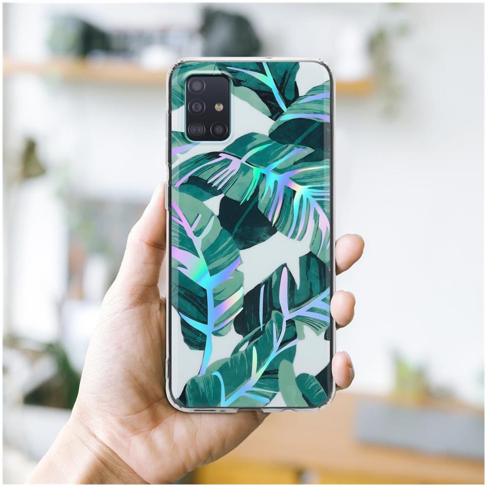 Custodia Compatibile Con Samsung Galaxy A51 4g / M40s Con Foglie Di Banana - Coperchio Protettivo In Silicone Tpu Con Motivo Floreale - Foto 6