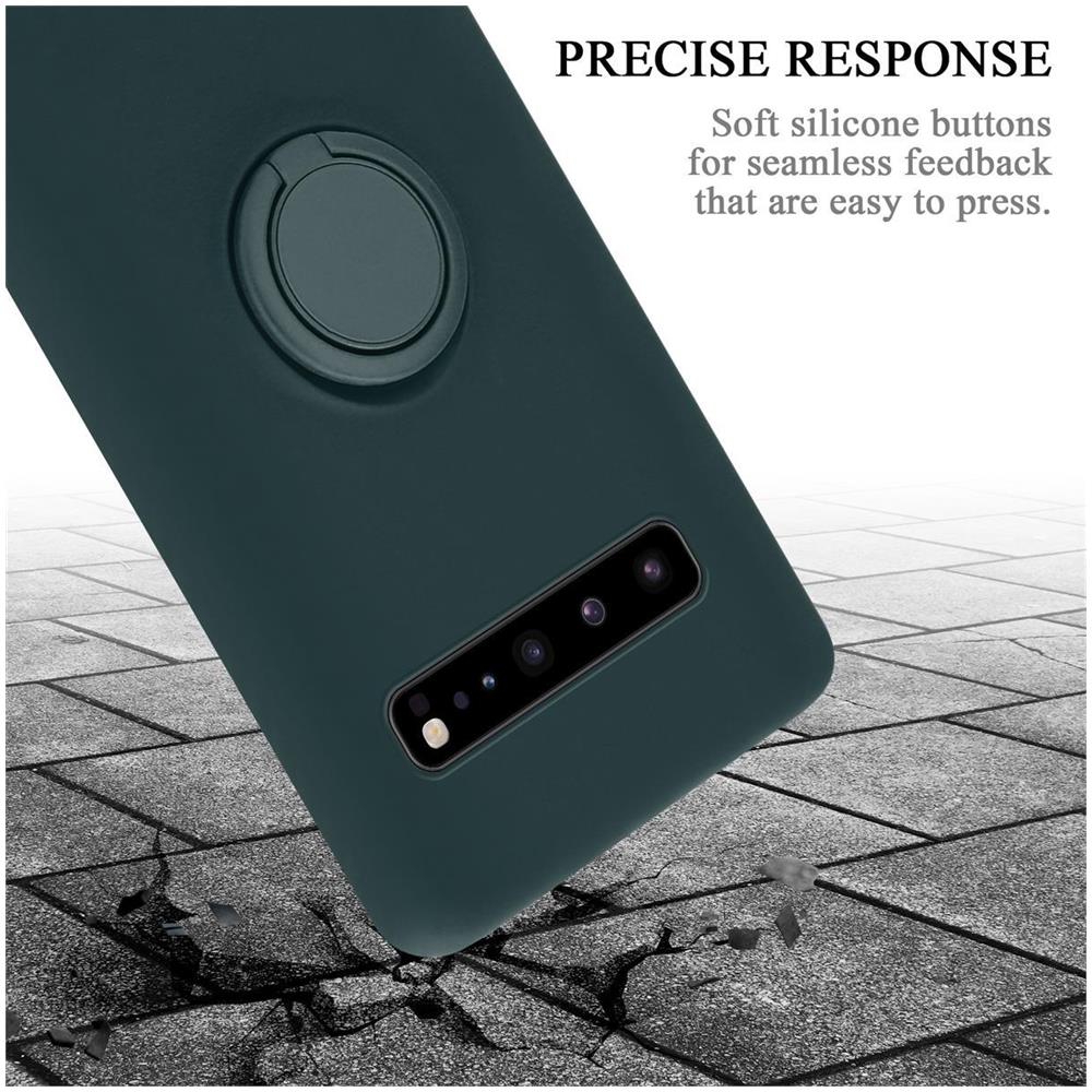 Custodia Compatibile Con Samsung Galaxy S10 5g In Liquid Verde - Coperchio Protettivo In Silicone Tpu Flessibile Con Anello - Foto 8
