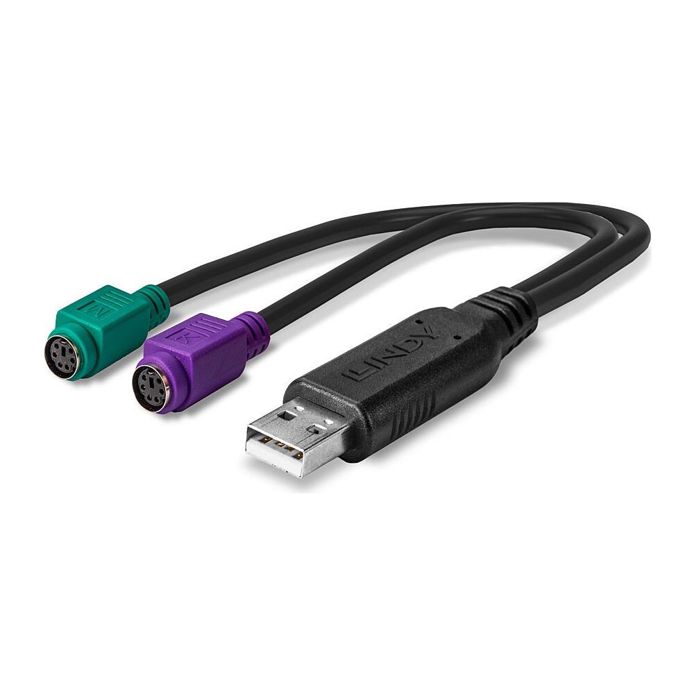 42651 adattatore per inversione del genere dei cavi USB A 1.1 2 x Mini-DIN 6 Pin Nero - Foto 5