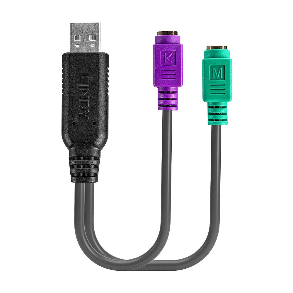 42651 adattatore per inversione del genere dei cavi USB A 1.1 2 x Mini-DIN 6 Pin Nero - Foto 2