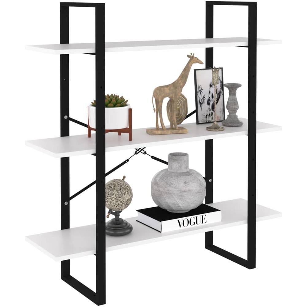 Libreria Bianca 100x30x105 cm in Legno Multistrato - Foto 3