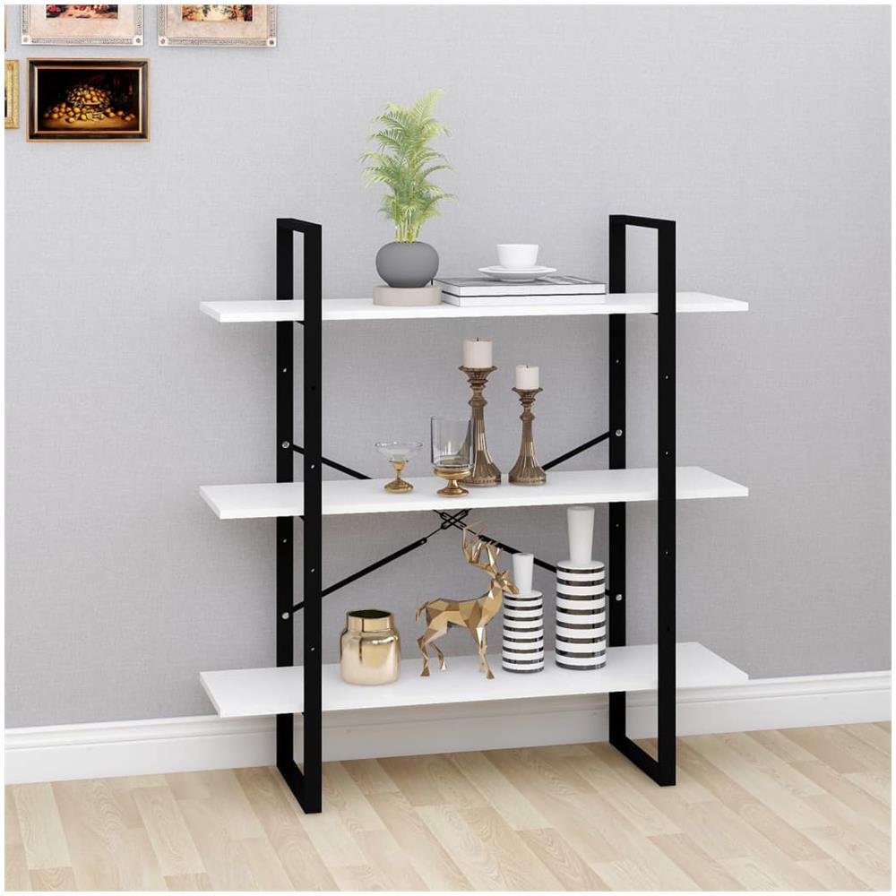 Libreria Bianca 100x30x105 cm in Legno Multistrato - Foto 1