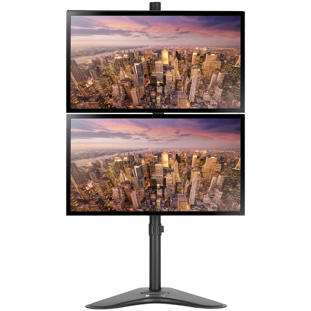 Supporto Da Scrivania 2 Monitor 17-32'' Con Base E Supporto Per Smartphone - Foto 2