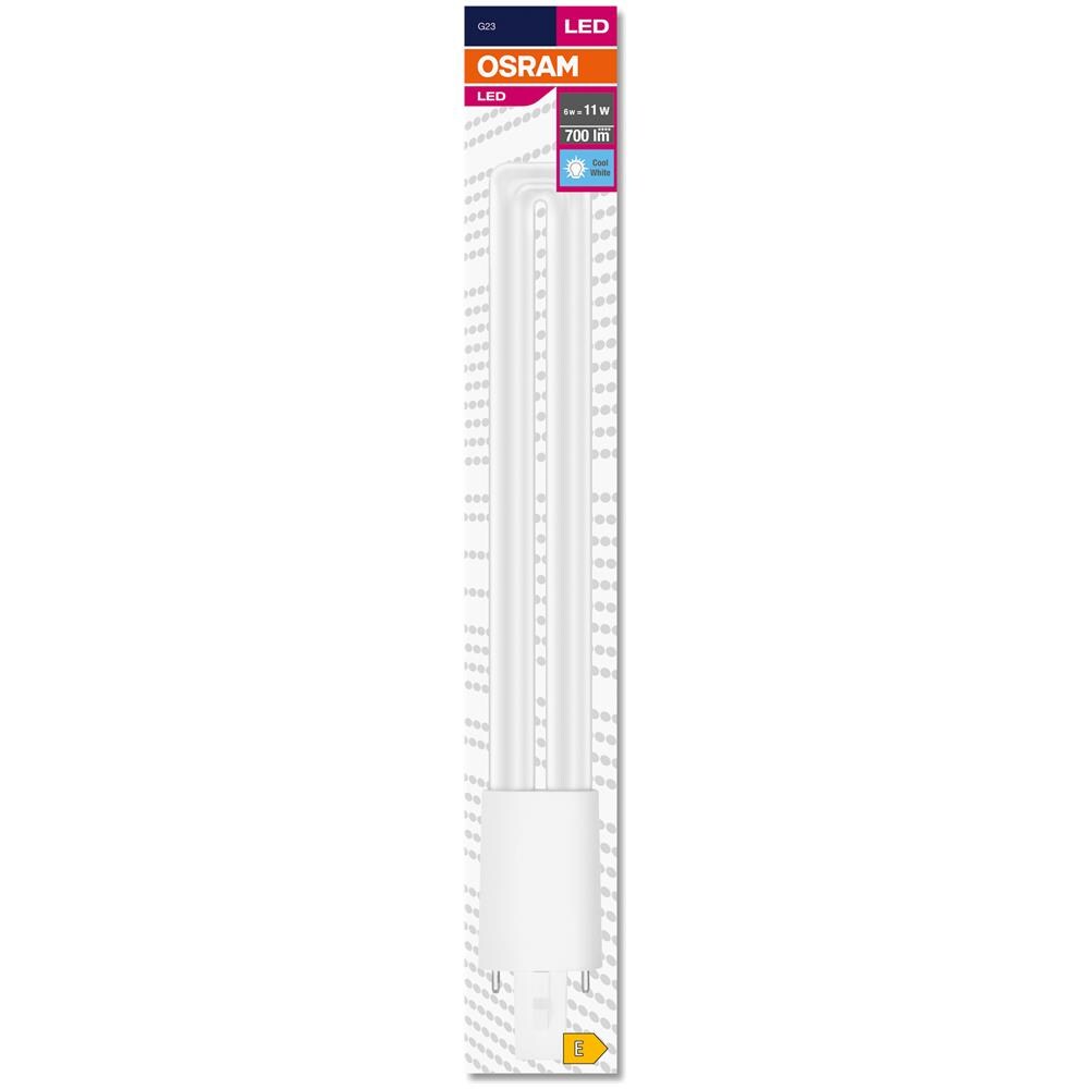 Dulux S Led Em & Ac Mains / Tubo Led: G23, Lunghezza: 234 Mm, 6 W, 11 W Sostituzione Per, Opaco, Cool White, 4000 K - Foto 2