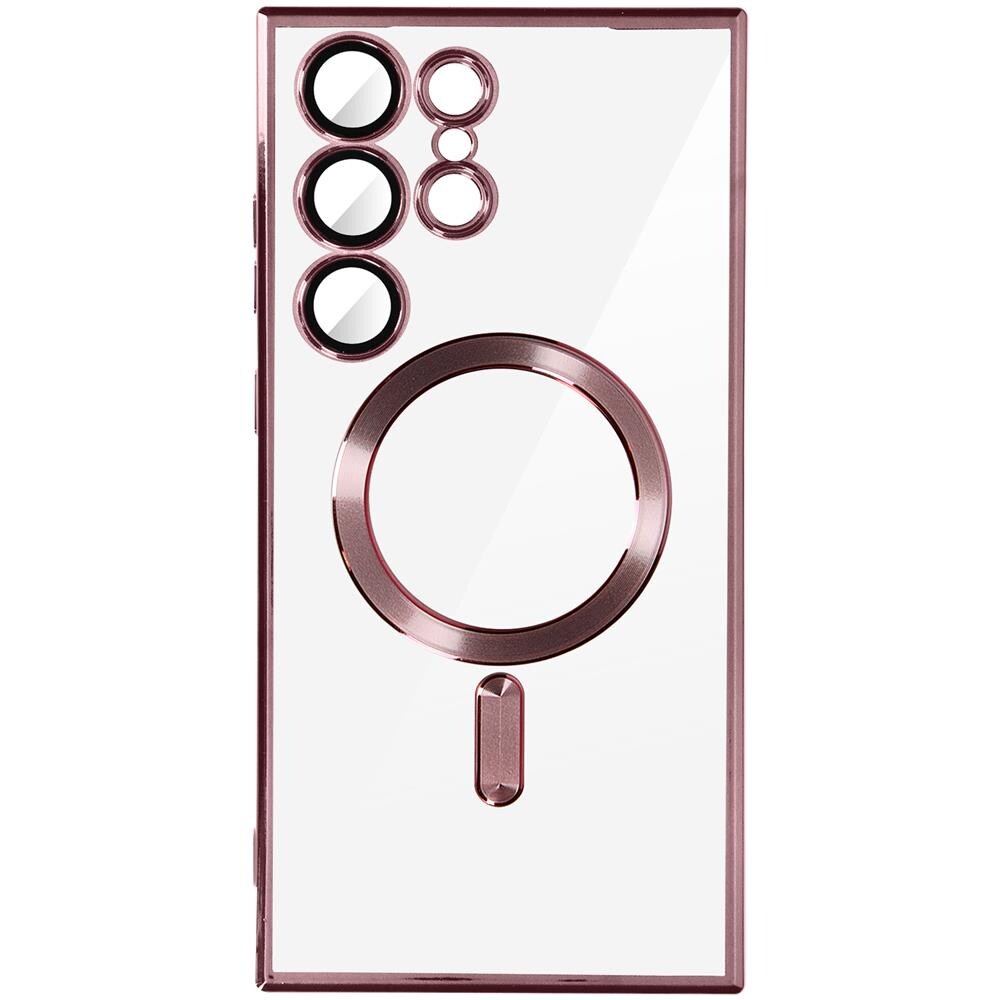 Cover Magsafe Per Samsung S23 Ultra Con Protezione Fotocamera Trasparente /rosa - Foto 1