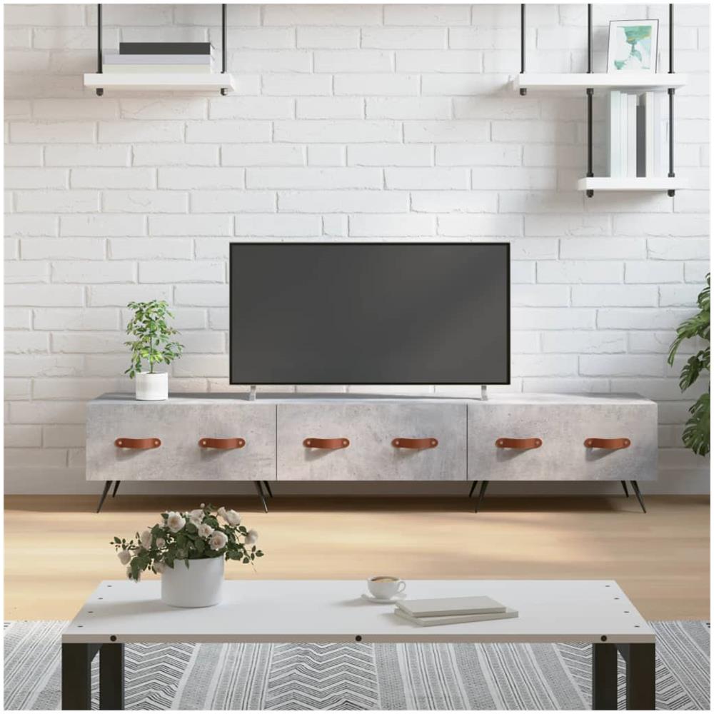 Mobile Porta Tv Grigio Cemento 150x36x30 Cm Legno Multistrato - Foto 1