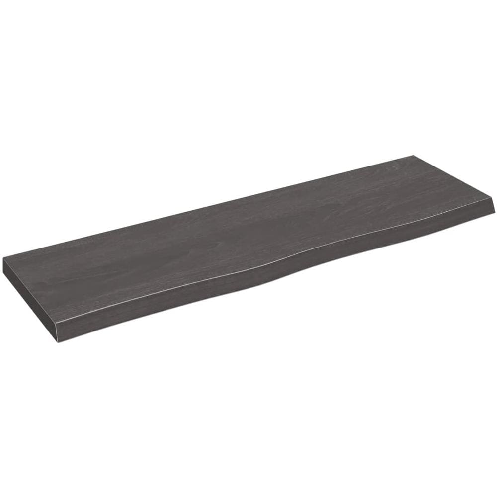 Ripiano Marrone Scuro 100x30x (2-4) cm Massello Rovere Trattato - Foto 1