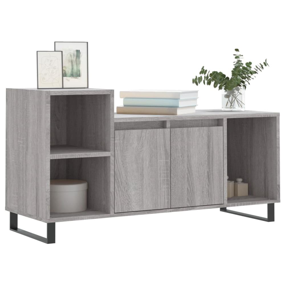 Mobile Tv Grigio Sonoma 100x35x55 Cm In Legno Multistrato - Foto 3