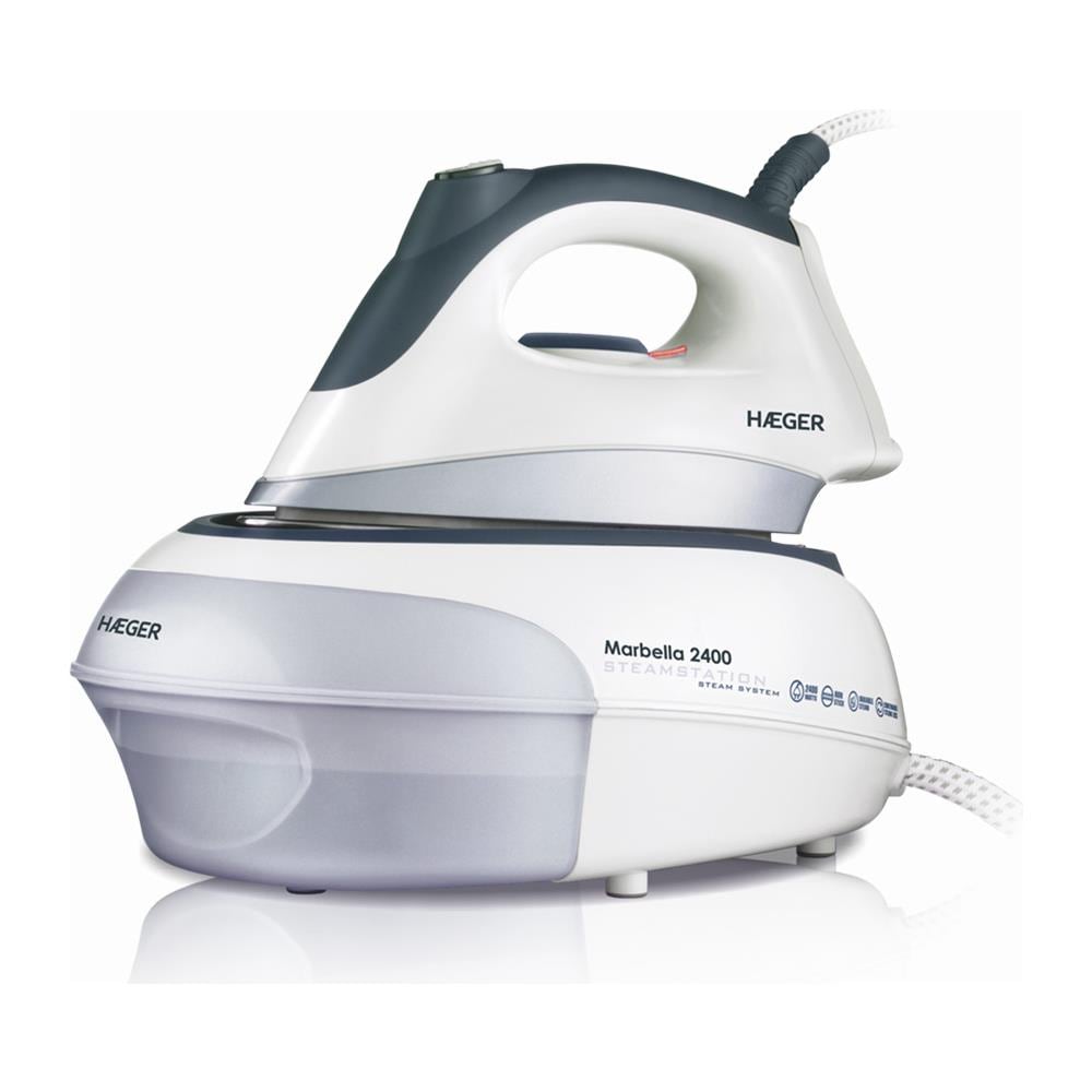 SS-24S. 005A ferro da stiro Ferro a vapore Acciaio inossidabile 2400 W Nero, Bianco - Foto 1