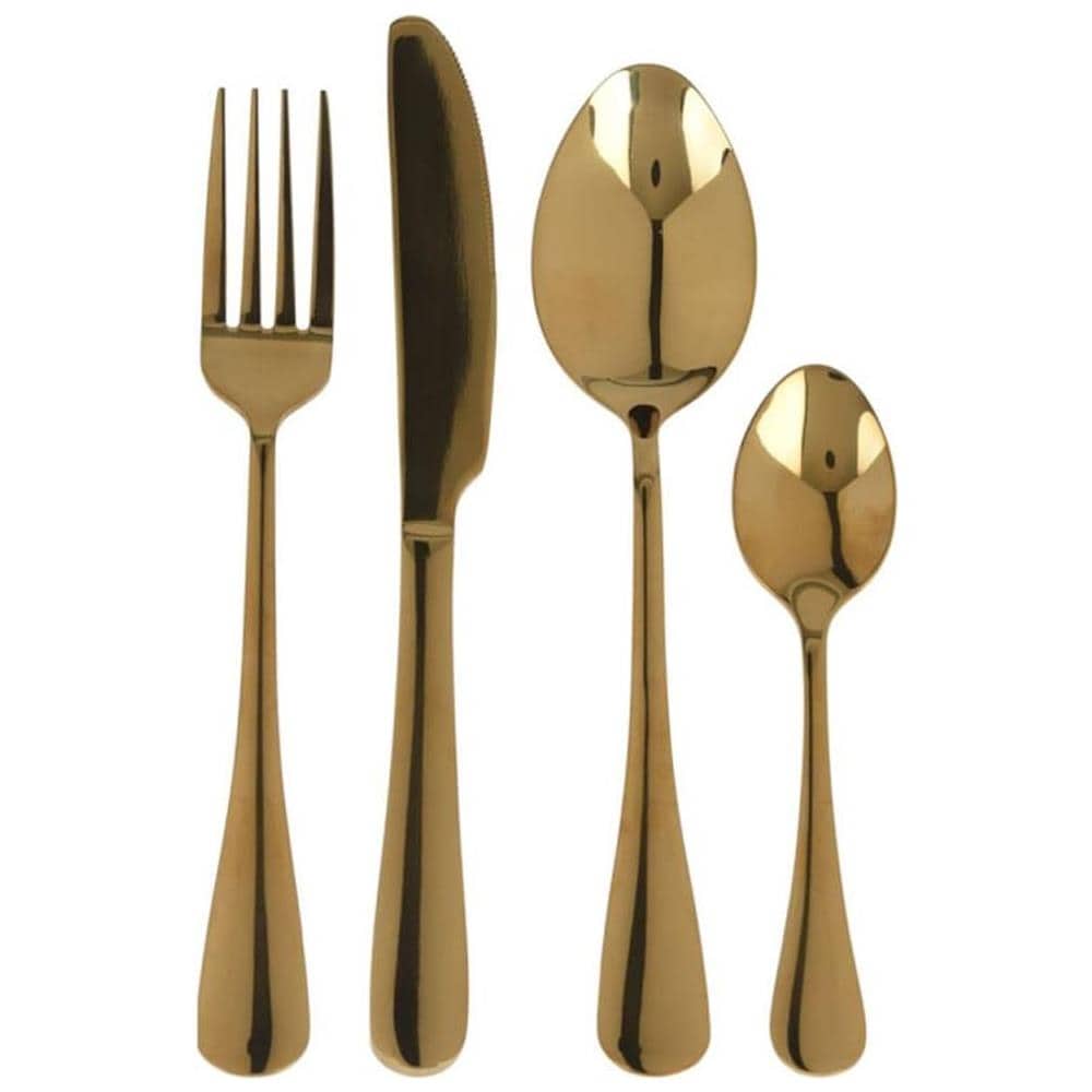 Servizio 24 Posate Oro Lucido per Natale Decorazioni da Tavola Cucina Natalizie - Foto 4