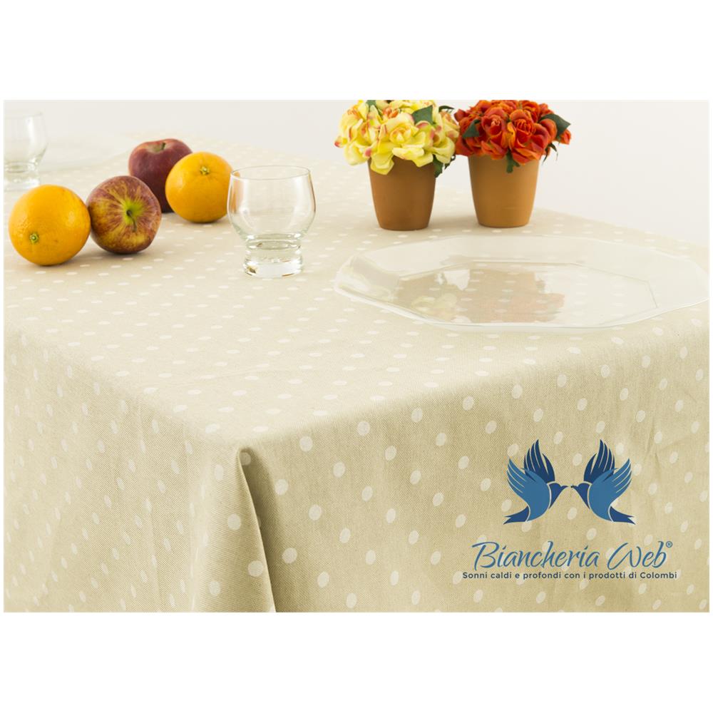Tovaglia Miros Disegno Pois 140x140 Pois - Foto 1