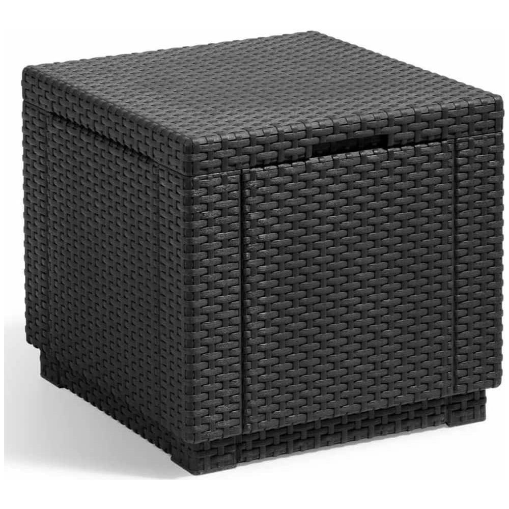 Keter Cubo Pouf Portaoggetti Grafite 213816 - Foto 1