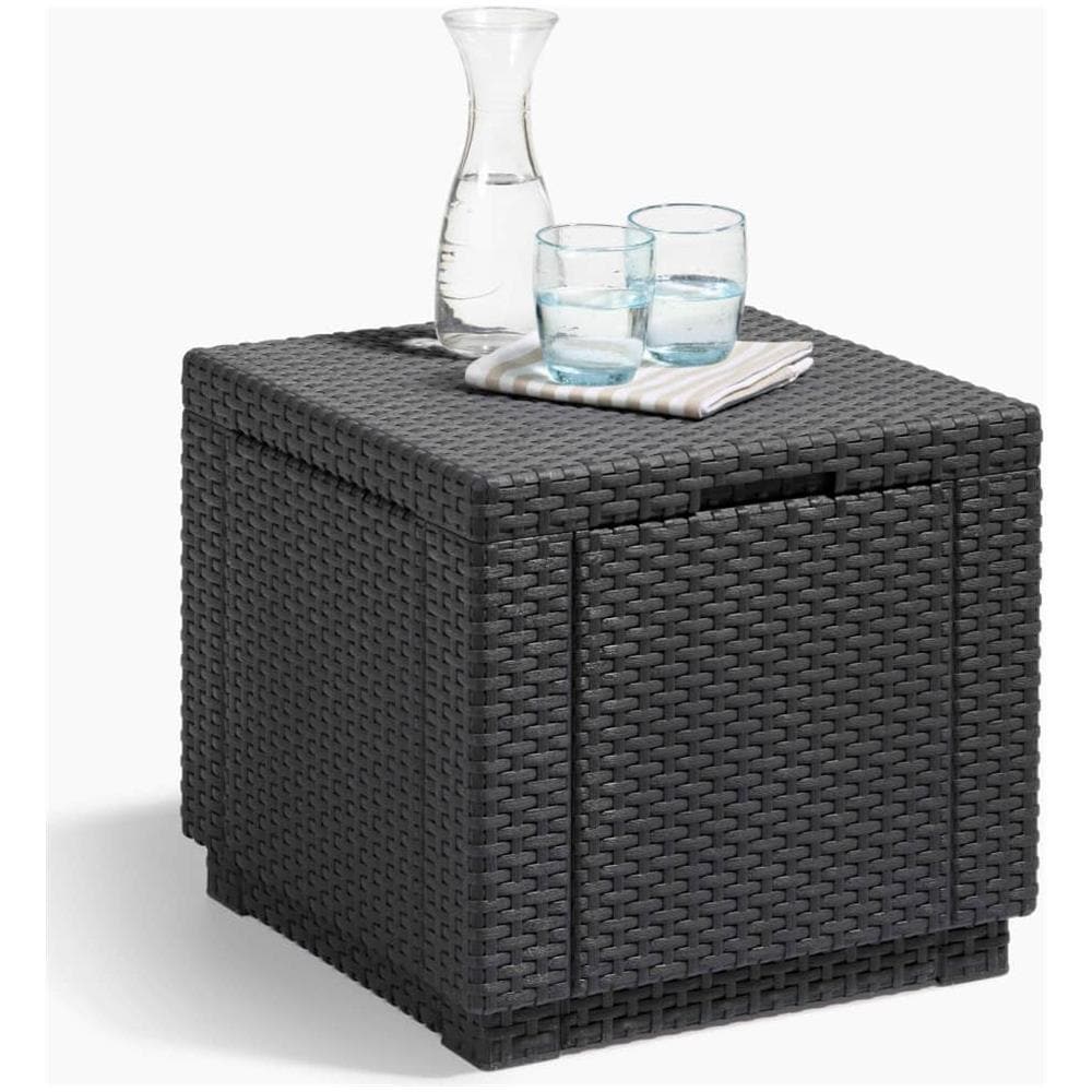 Keter Cubo Pouf Portaoggetti Grafite 213816 - Foto 2