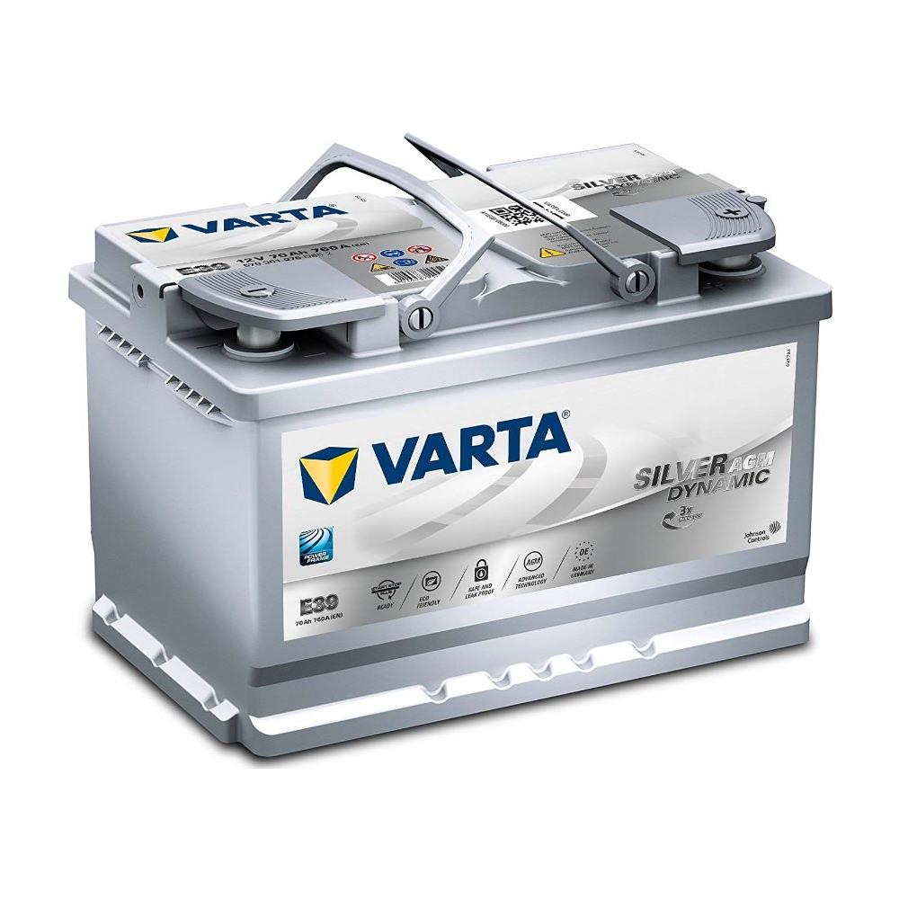 Batteria Auto Silver Dynamic E39 - 12v 70ah 760a - Agm Start&stop Technology - Foto 1