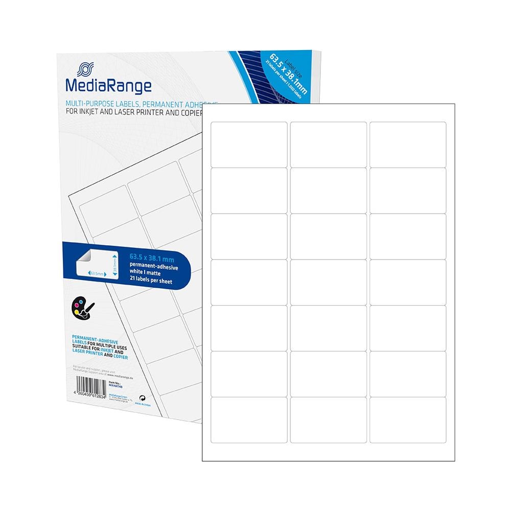 Etichette Multiuso Adesive 63.5x38.1 Mm, Bianco, Confezione 1050 Pezzi - Mrink148 - Foto 2