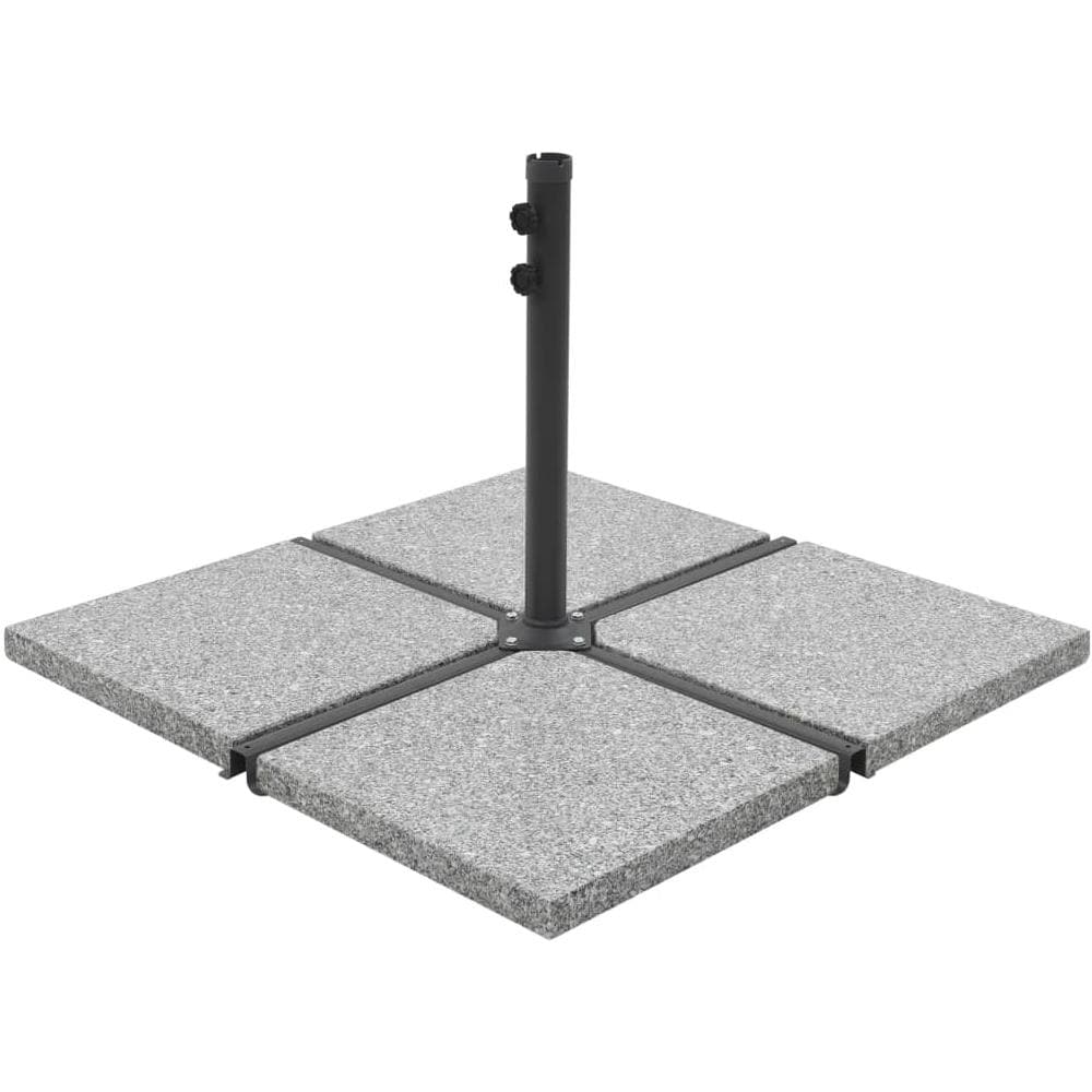 Piastre Per Parasole 4 Pz In Granito Quadrato 100 Kg Grigio - Foto 1