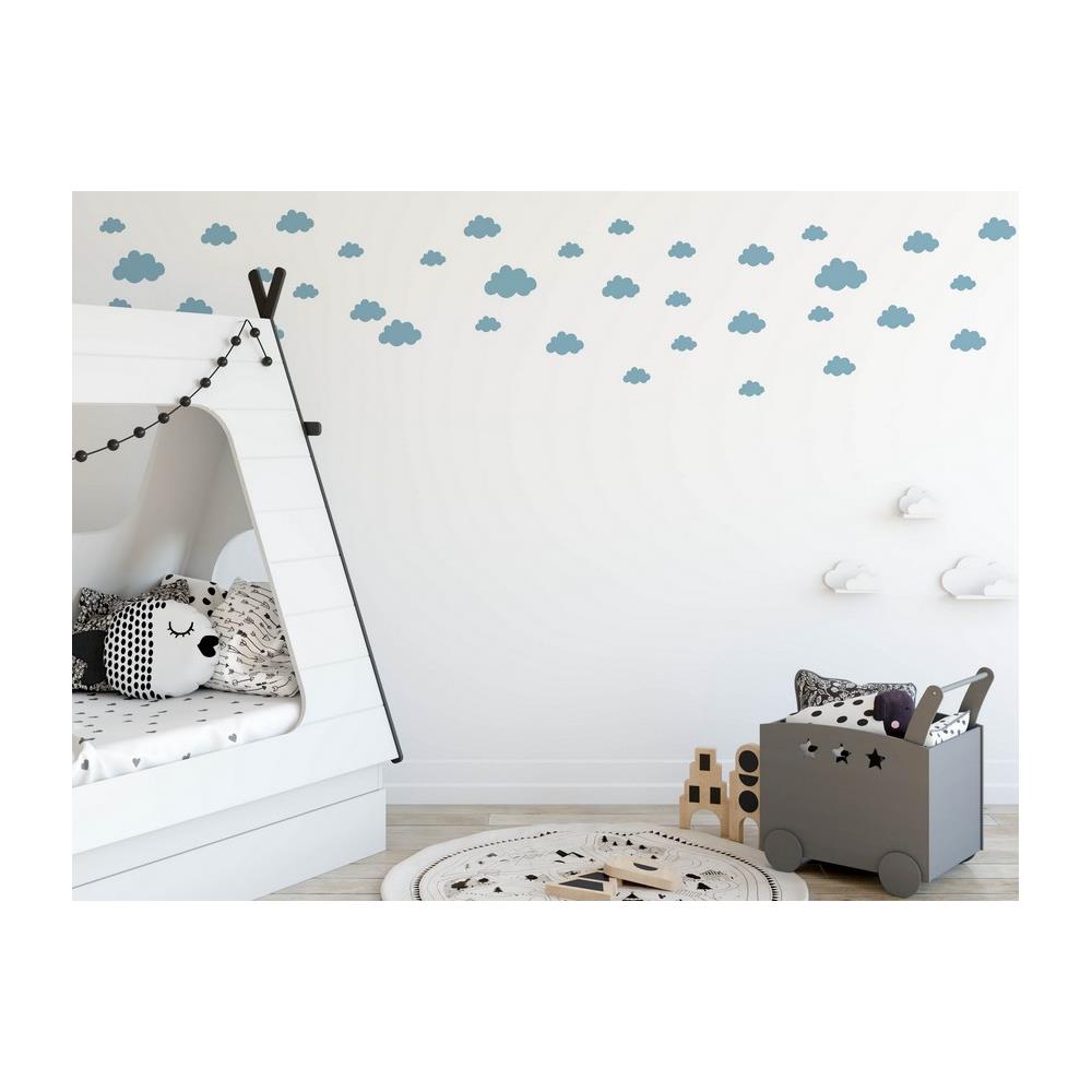 Sticker Per Bambini Cloud - Nuvole - Per Bambini - Da Parete - Blu In Vinile, 35 X 0,15 X 20 Cm - Foto 4