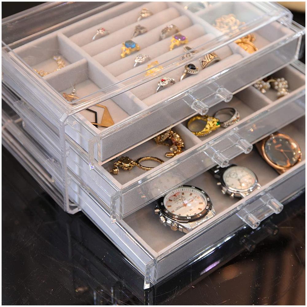 Portagioie 24x15x11 Cm Acrilico Grigio - Foto 2