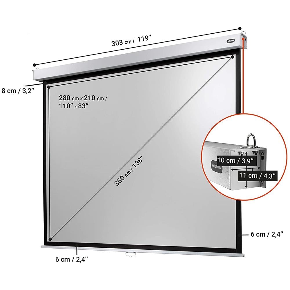 Professional Plus Schermo per Proiettore 4:3 280 x 210 cm - Foto 2