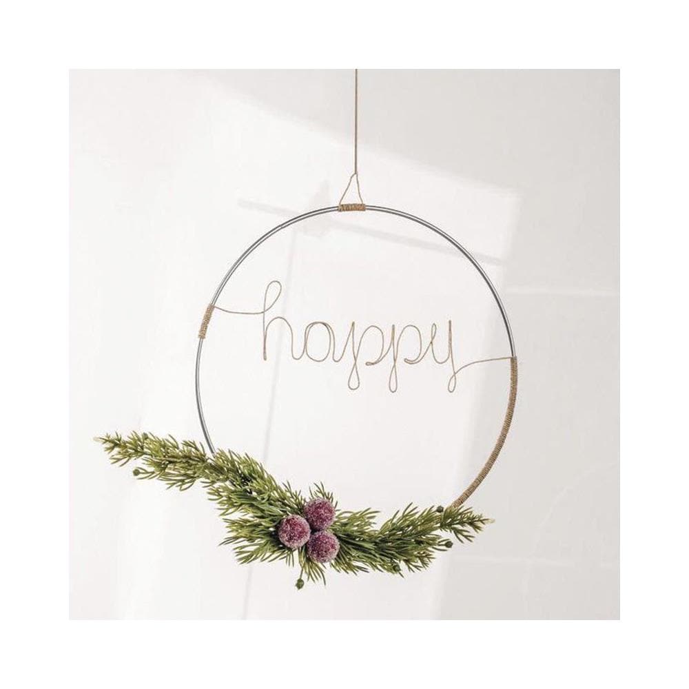 Anello In Metallo Argentato Ø 25 Cm - Foto 1