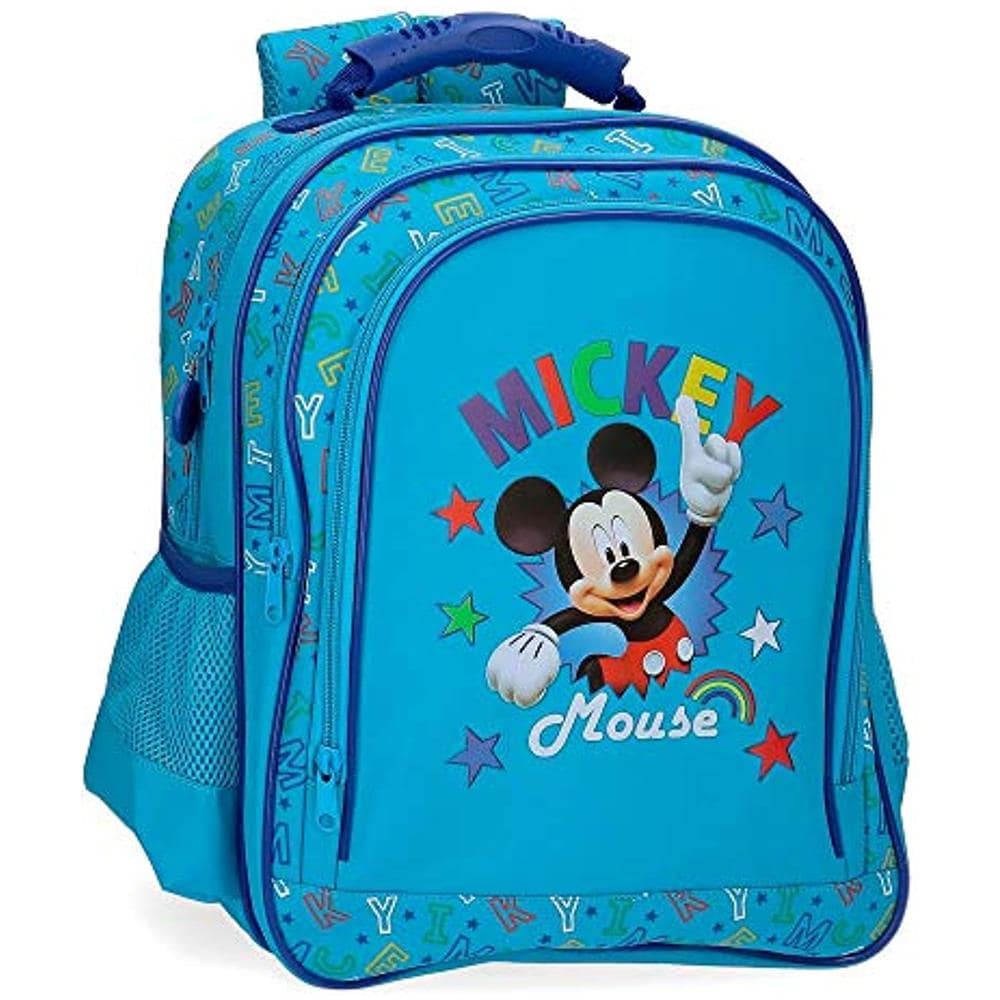 Zaino Scuola Bambini Disney Mickey Topolino - Zaino Elementare Blu Impermeabile Per Ragazzi E Ragazze