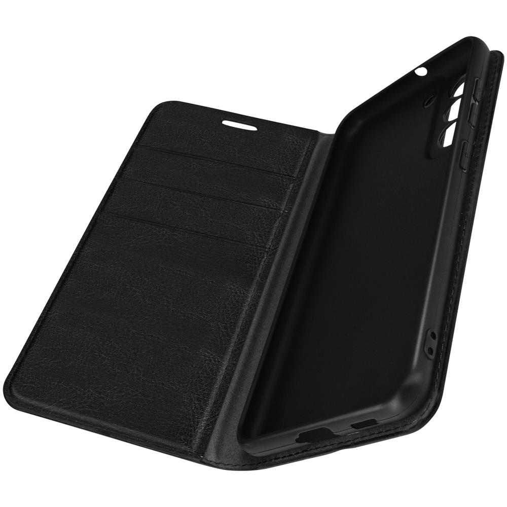 Custodia Per Galaxy S21 Fe In Vera Pelle Con Portafoglio Nera - Foto 1