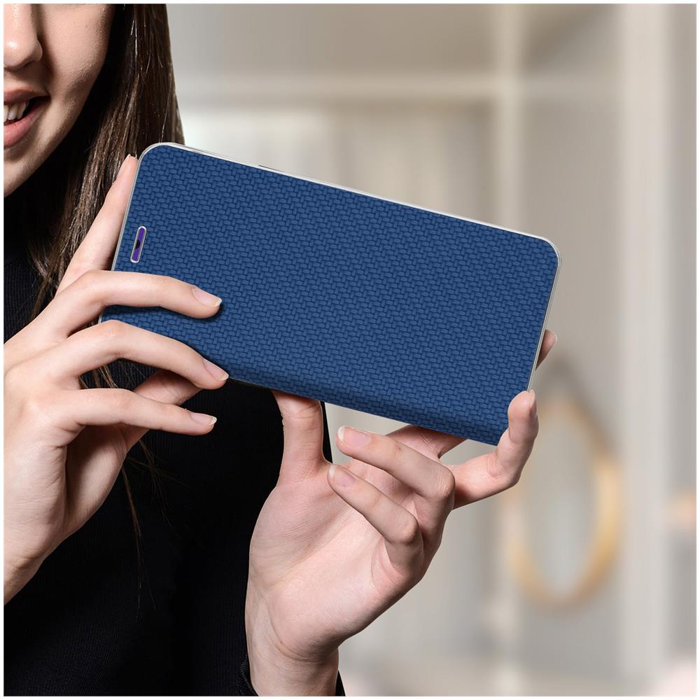 Custodia Samsung Galaxy A53 5g Portacarte Luna Book Carbon Blu - Foto 2
