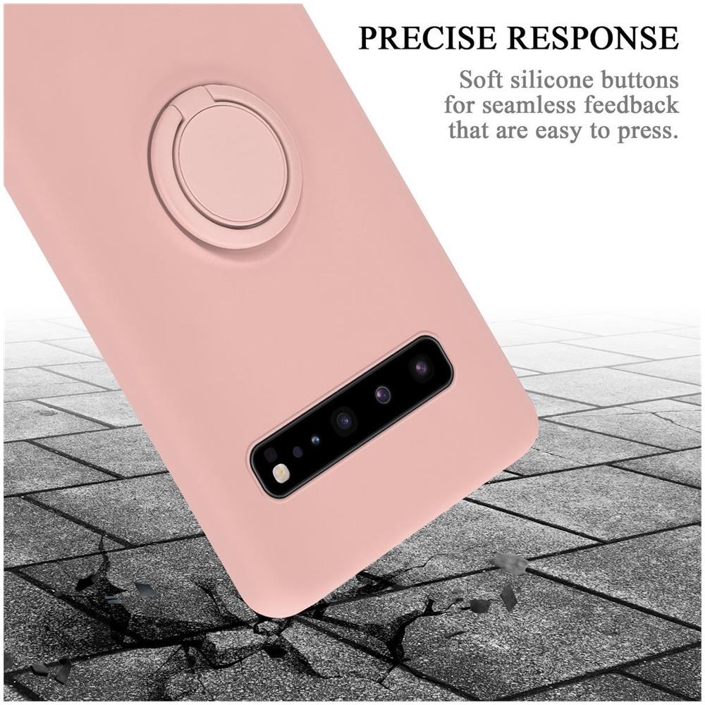 Custodia Compatibile Con Samsung Galaxy S10 5g In Liquid Rosa - Coperchio Protettivo In Silicone Tpu Flessibile Con Anello - Foto 8