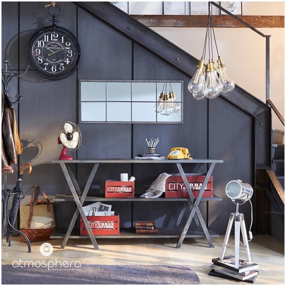 Lampada Decorativa In Metallo Su Tre Gambe, 68 Cm, Marrone - Foto 2