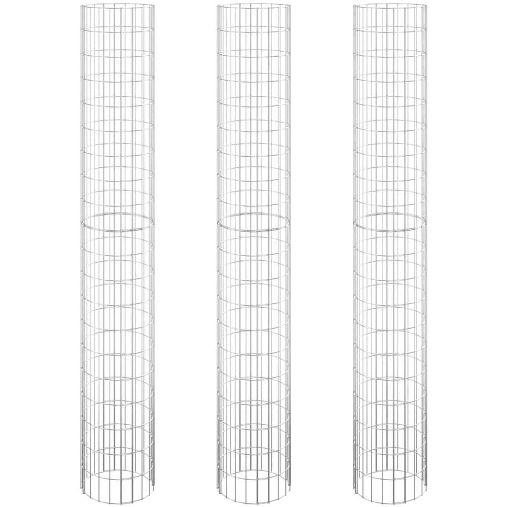 Fioriere Gabbione Circolare 3 Pz In Acciaio Zincato Ø30x200 Cm - Foto 1