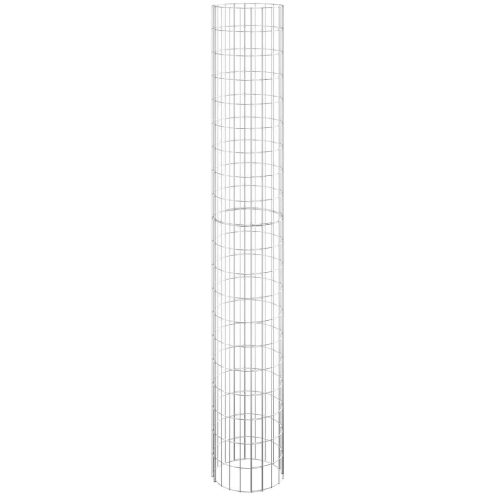 Fioriere Gabbione Circolare 3 Pz In Acciaio Zincato Ø30x200 Cm - Foto 2
