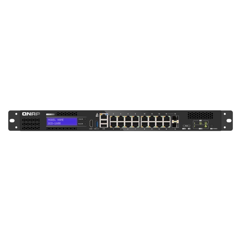 QGD-1600 Gestito Gigabit Ethernet (10/100/1000) 1U Nero, Grigio - Foto 1