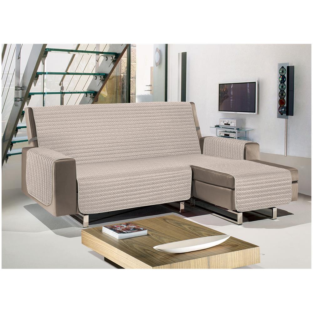 Copridivano Penisola Trapuntato Antimacchia Impermeabile Modello Olimpo Beige 240 Cm Beige - Foto 1