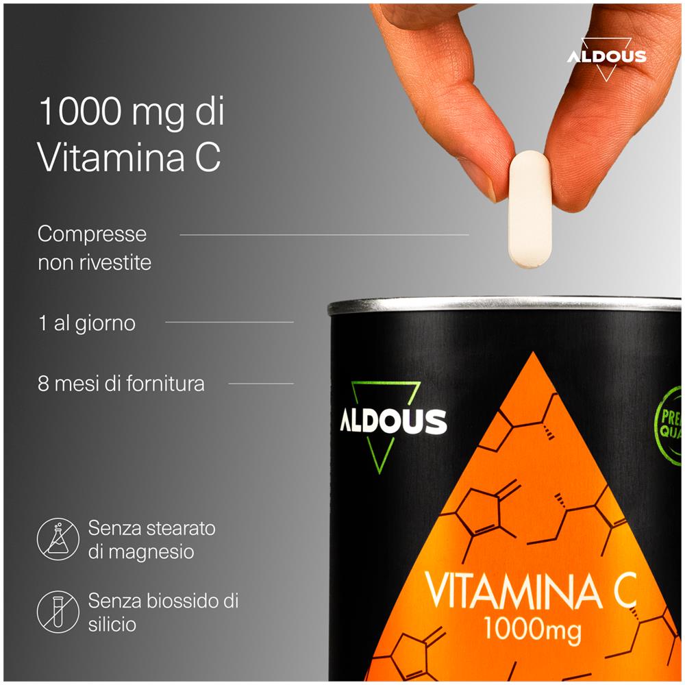 Vitamina C Pura 1000 mg Aldous | 250 compresse - Foto 2