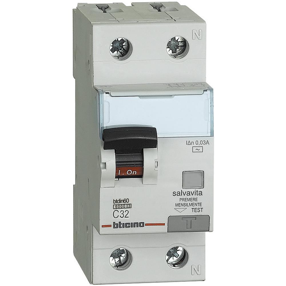Gn8813ac32 - Btdin60 - Interruttore Magnetotermico Differenziale Ac 1p+n 32a 6ka 30ma - Foto 2