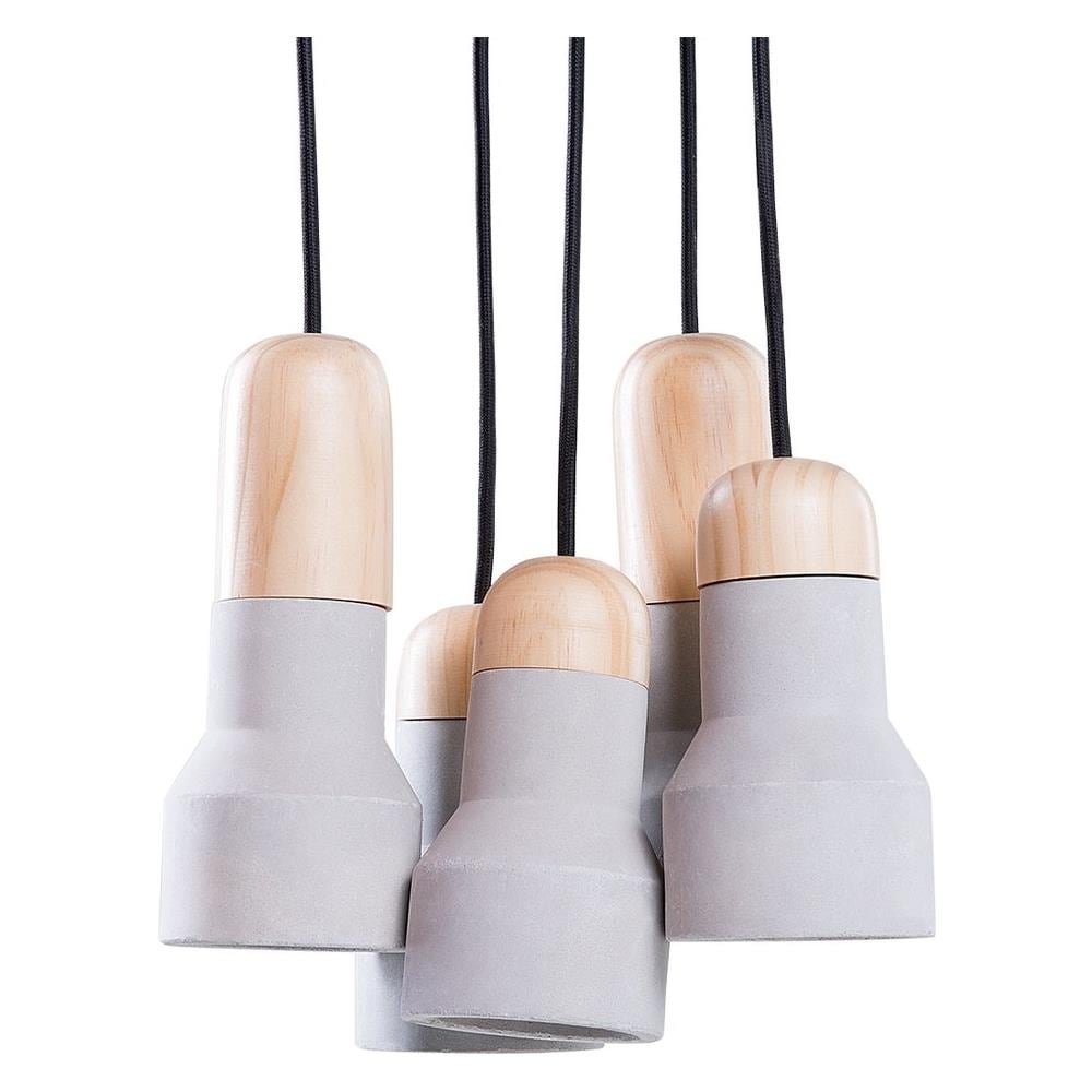 Lampada Da Soffitto A 5 Punti Luce In Colore Grigio-marrone Apure - Foto 1